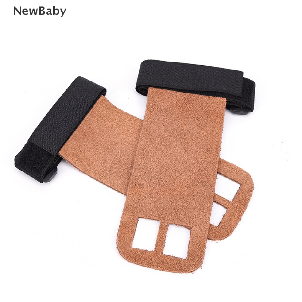 NewBaby 1 pair Grips crossfit gymnastics hand grip guard palm protectors glove Brown ID