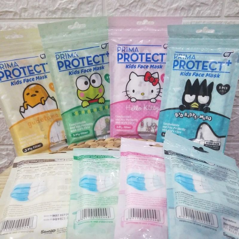Masker Medis Anak 3 ply Prima Protect+, isi 5 pcs, Spesial Karakter