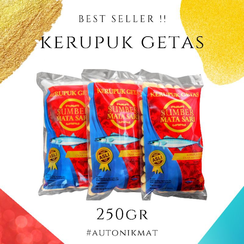 

Kerupuk Getas Bangka Sumber Mata Sari 250 gram Krupuk Ikan Tenggiri