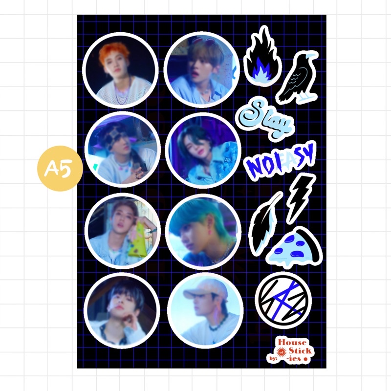 Stiker Kpop Stray Kids Noeasy Album Vol. 2 (Unofficial / Fanmade)