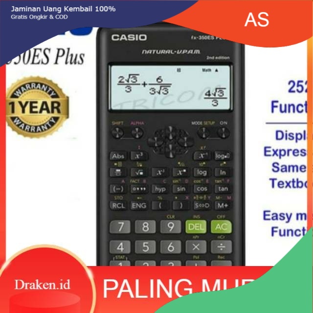 

Murah [COD} Kalkulator Scientific Casio Fx 350 Es Plus Original