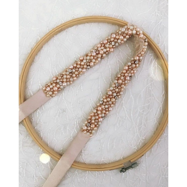 sabuk mutiara /belt mutiara/sabuk payet handmade BISA CUSTOM