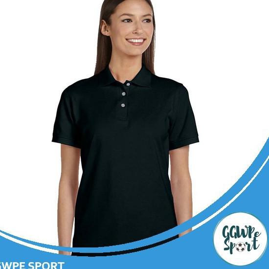 Recomended.. Baju / Kaos Polo Cewek Hitam polo shirt wanita / ladies Polos Bahan Tebal dan Nyaman wa