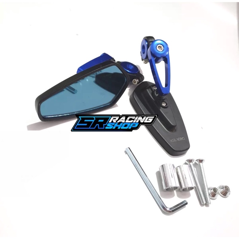 Spion Jalu Spion Bar End Oval Universal Nmax,Aerox,Pcx,Vario,Beat,Mio,Vespa,W175,Xabre,Vixion Dll-Biru