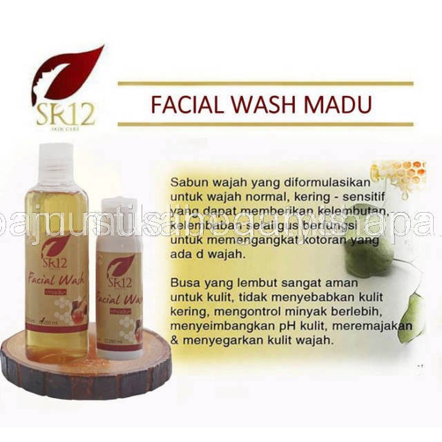 SR12 FACIAL WASH MADU / SABUN MADU CAIR / SABUN KULIT KERING &amp; SENSITIF