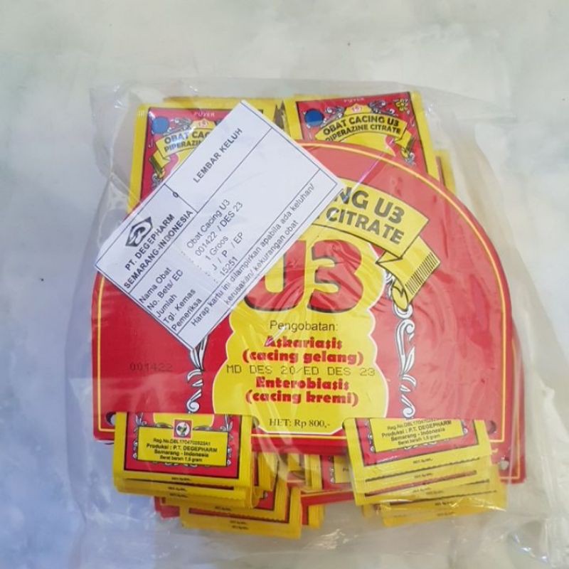 Puyer Cacing U3 Jamu Jago (PER SAK)