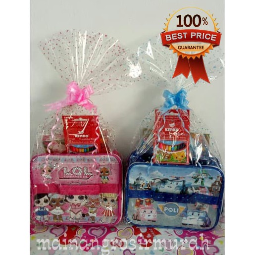 

paket souvenir ultah Lunch bag/goodie bag ulang tahun