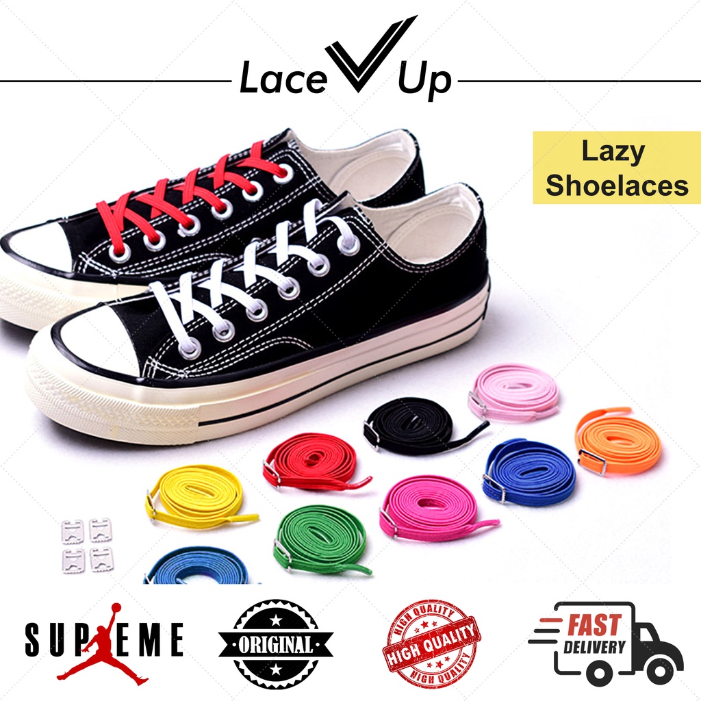 Tali Sepatu Elastis Original Lace Up | Elastic Lazy Shoelaces