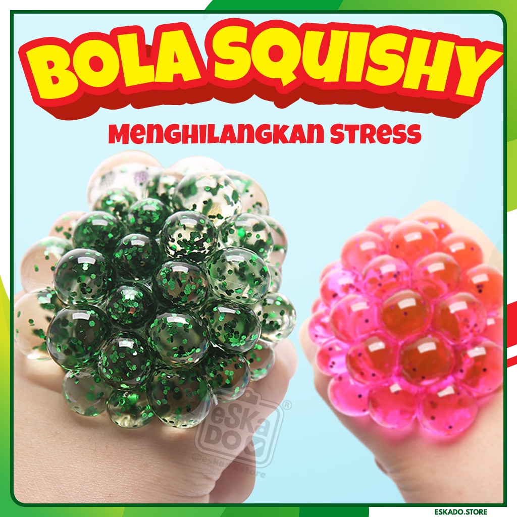 Squishy Mesh Ball / Bola Squishy Jaring / Mainan Anak Anti Stress