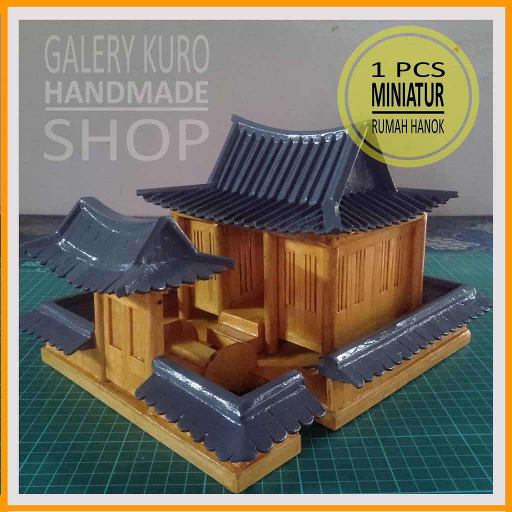 Miniatur Rumah Hanok Tradisional Korea Dari Stik Es Krim
