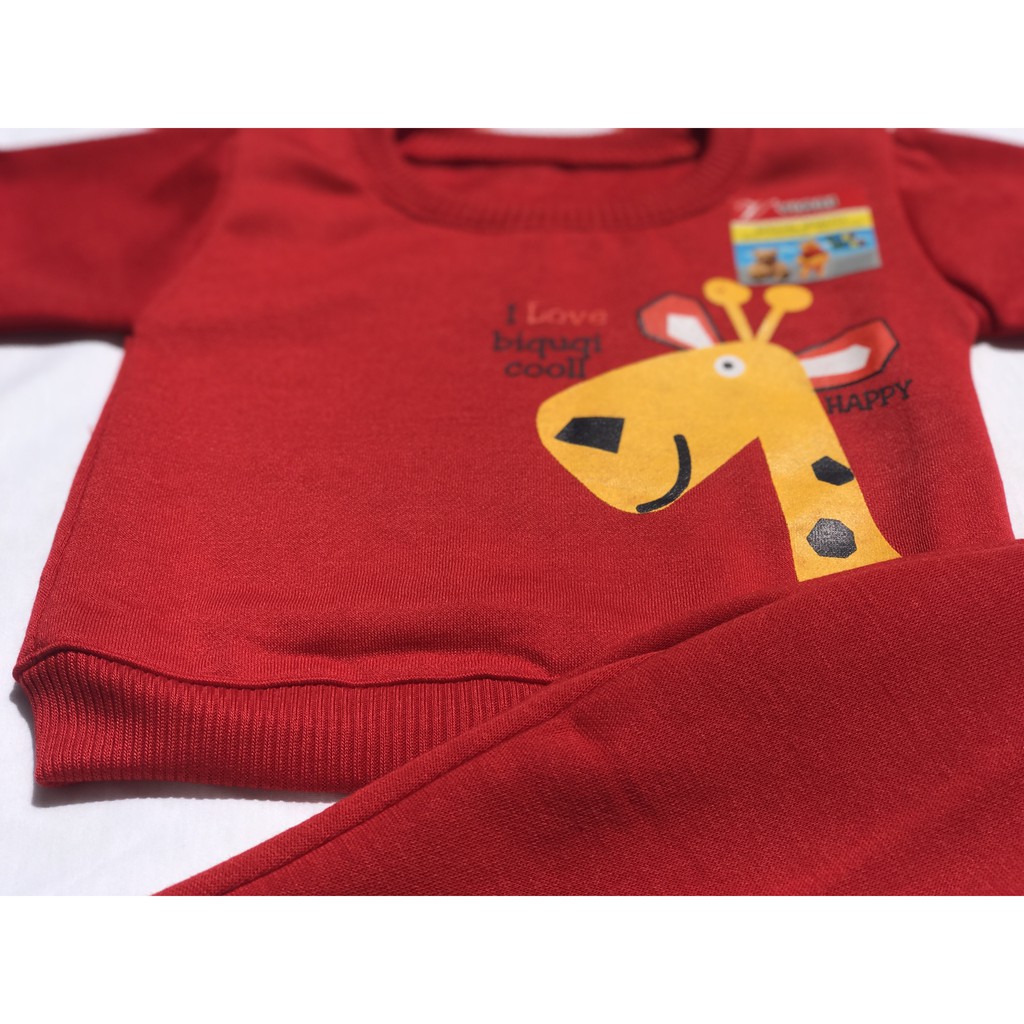 [ST.SWBY] Setelan Sweter Bayi Motif Jerapah Umur 4 - 18 Bulan