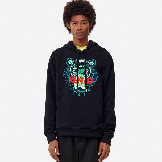 KENZO/Takada Kenzo Musim Semi Musim Gugur Musim Dingin Baru Bordir Kepala Harimau Sweater Berkerudun
