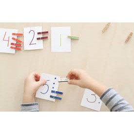 Zoetoys Clothes Pin 3.5cm | Wooden Mainan Jepit Klip Kayu Penjepit Foto Polaroid Warna Color Natural