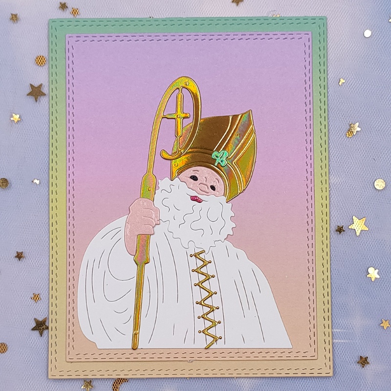 Cetakan Stensil Cutting Dies Motif Santa Claus Bahan Metal Untuk Scrapbook / Craft DIY