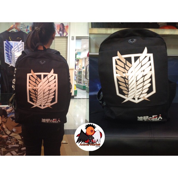 Tas SNK Attack on Titan Canvas Black Ransel (Anime Market)