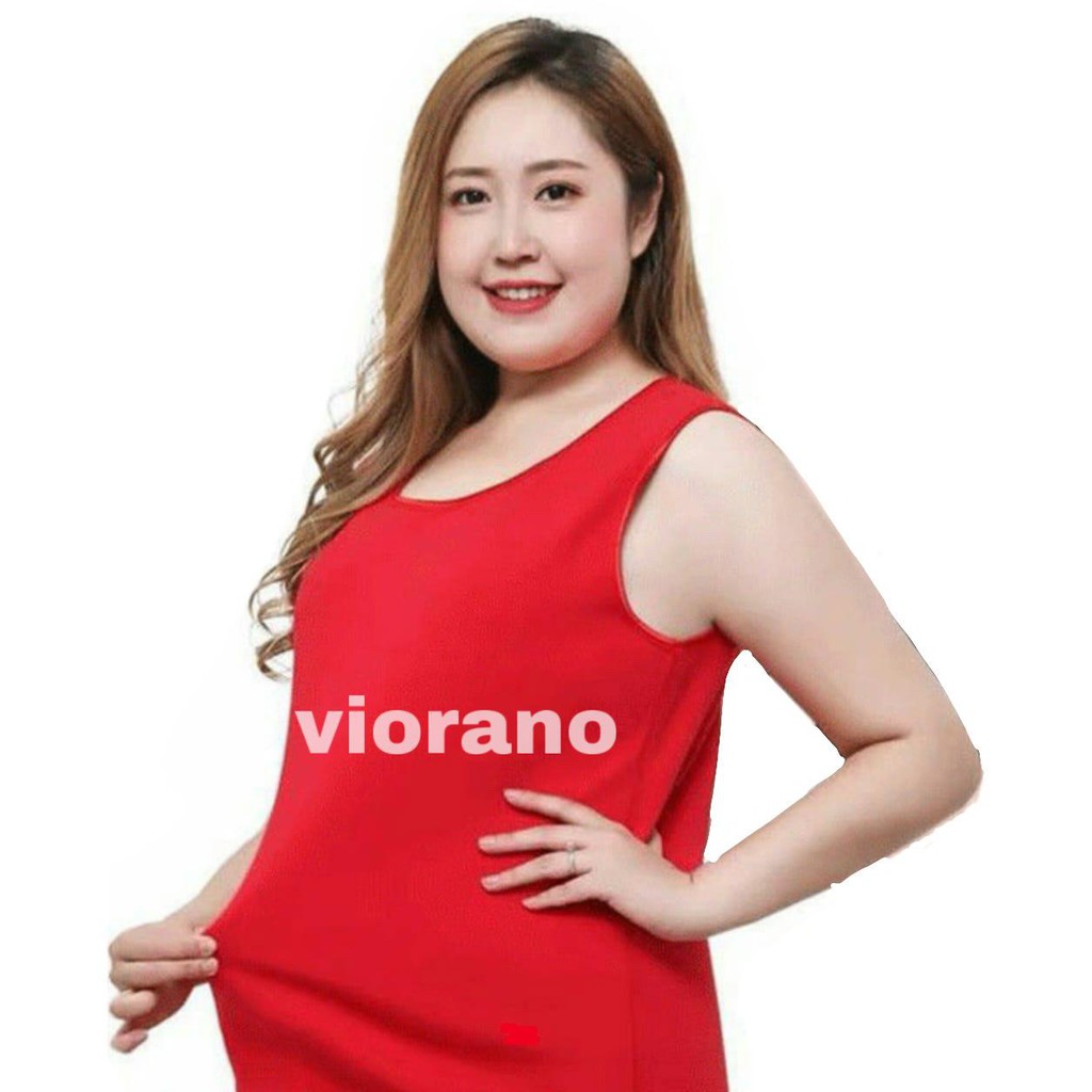 Tanktop Tali Lebar Viorano Big Size Fit XXL Singlet Tengtop Wanita Jumbo Sexy Gym Bahan Adem Warna Polos Singlet Super Soft Jumbo