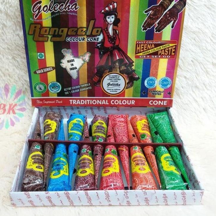 ⭐Promo Terbatas Henna kuku - Henna kuku halal Henna Rahma kutek Henna Halal Golecha Strawberry kutek