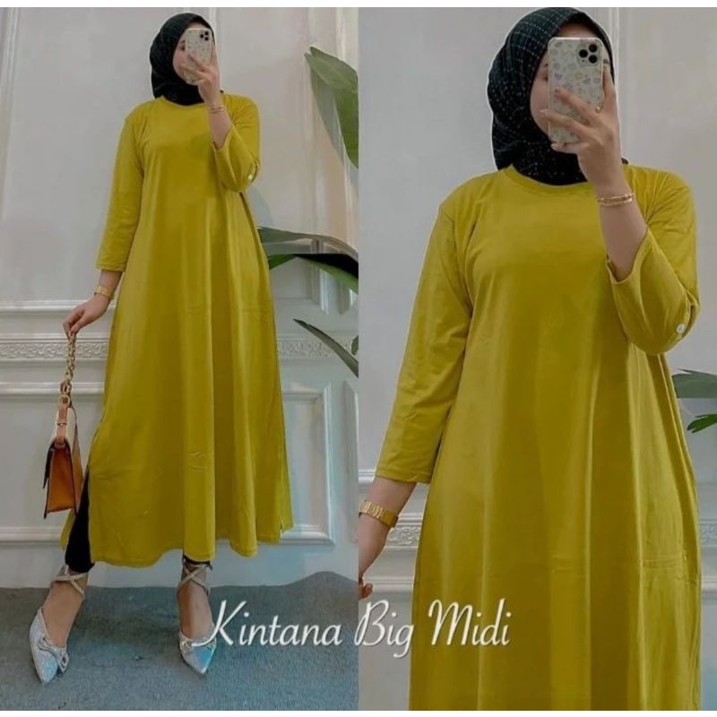 Kayla dress MIDI WANITA TERBARU SUPER PREMIUM COMBED