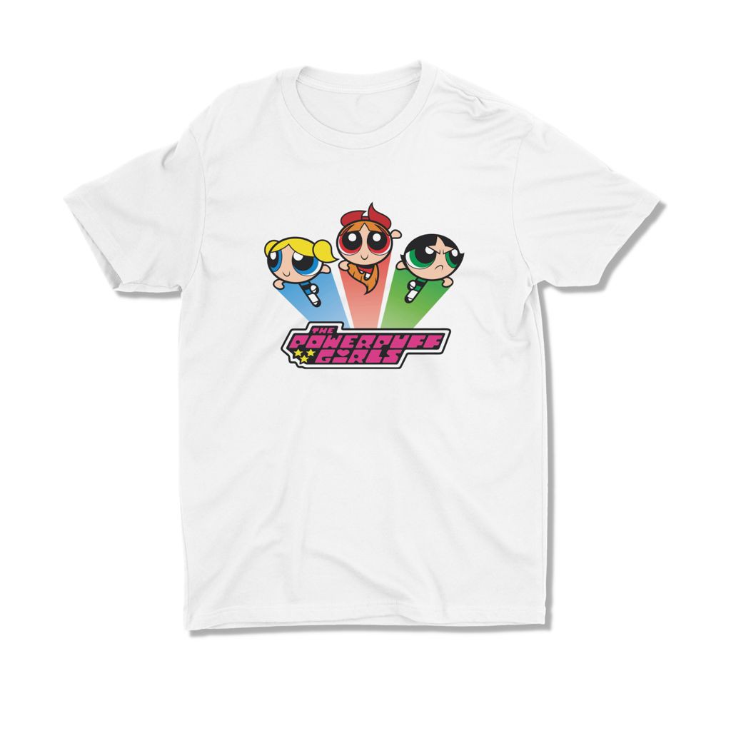 Tshitrallday Kaos Premium Unisex Pria &amp; Wanita bisa Oversize 100% Cotton Combed GRAPHIC 3 POWER  PUFFGIRLS