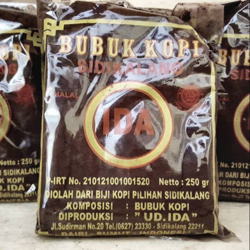 

Bubuk Kopi Sidikalang UD. IDA Netto:250 gr