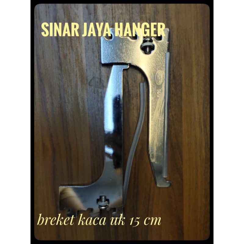 daun brecket kaca ukuran  15cm