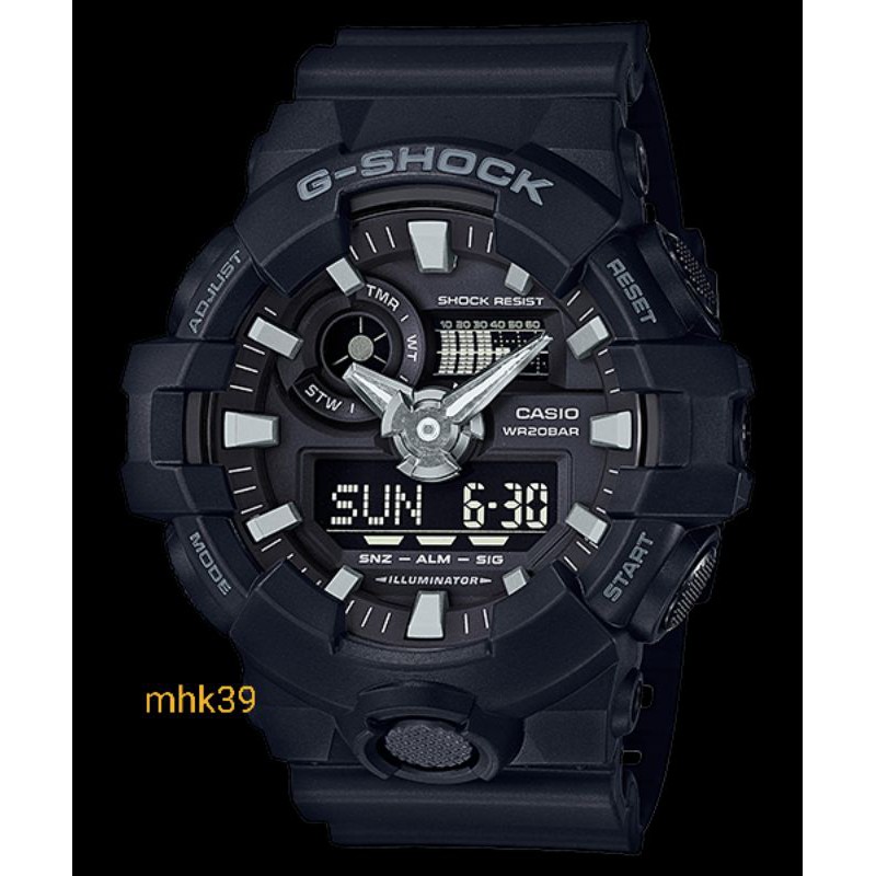 JAM CASIO G.SHOCK GA700 GA-700-1B ORIGINAL