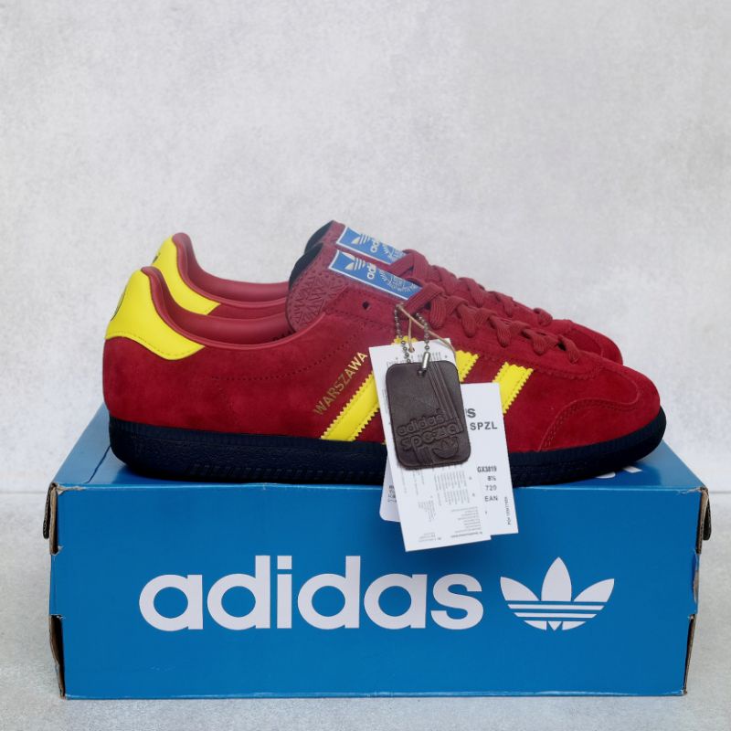 ADIDAS SPZL WARSZAWA POLAND CITY SERIES NOBLE MAROON/BRIGHT YELLOW BNIBWT  LENGKAP