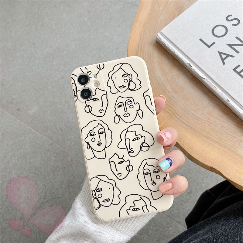 Casing Silikon Iphone 6 6s 7 8 Plus Iphone 12 11 Pro Max X Xr Xs Max Se 12 Mini Motif Geometri Abstrak Retro