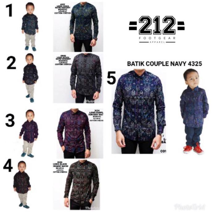 Kemeja Couple Ayah Anak Batik Couple Ayah Anak M L Xl - Ayah