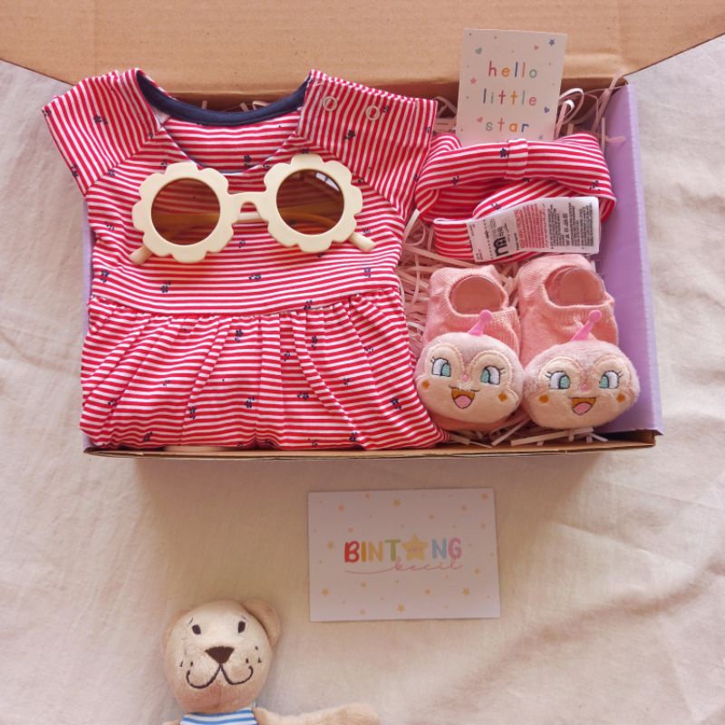 NEW |MOTHERCARE GIRL |HAMPERS MOTHERCARE| HAMPERS BABY |BABY HAMPERS |HAMPERS BAYI| KADO LAHIRAN| BABY GIFT-Dress maron newborn