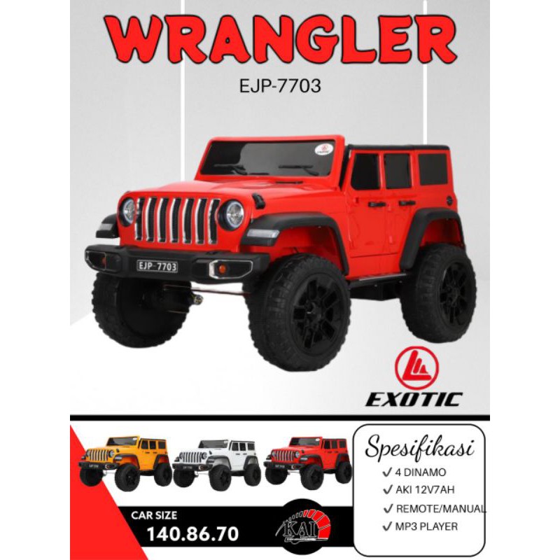 Mainan anak mobil aki anak exotic 7703