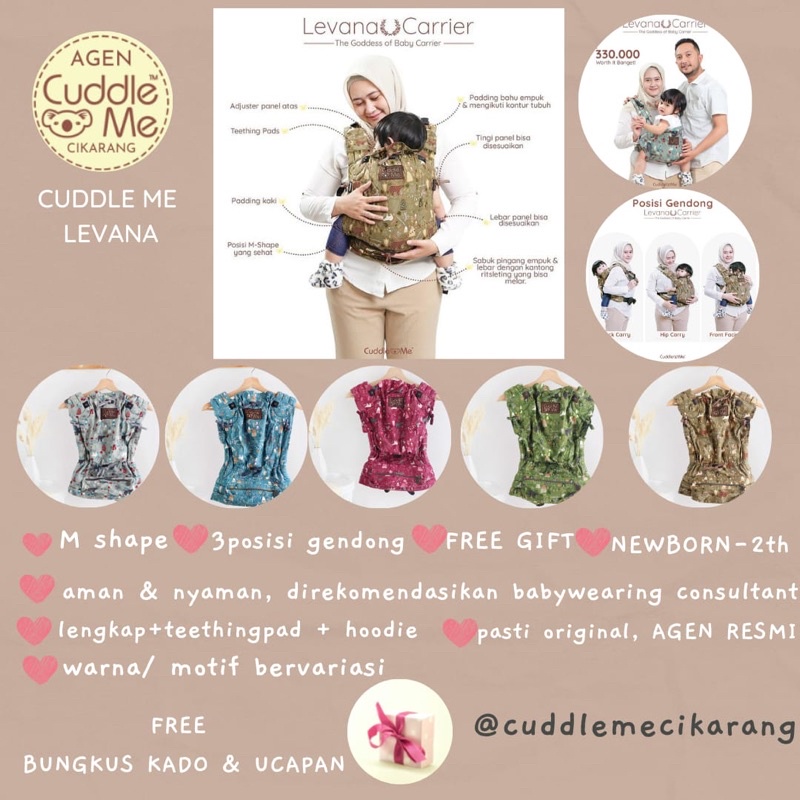 CuddleMe Levana carrier gendongan cuddle me