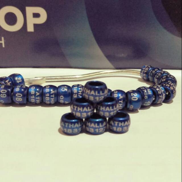 ISTIMEWA  Ring burung perkutut model donat.harga 1set/25biji. Bisa pesan nama,no hp,no urut