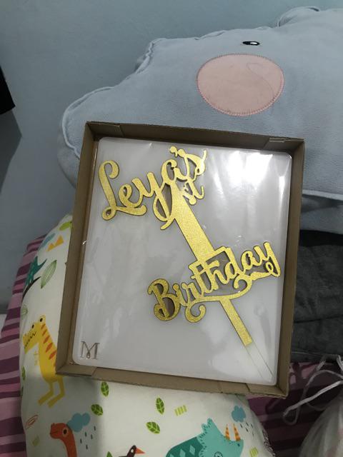 Customized Coloured Acrylic Cake Topper