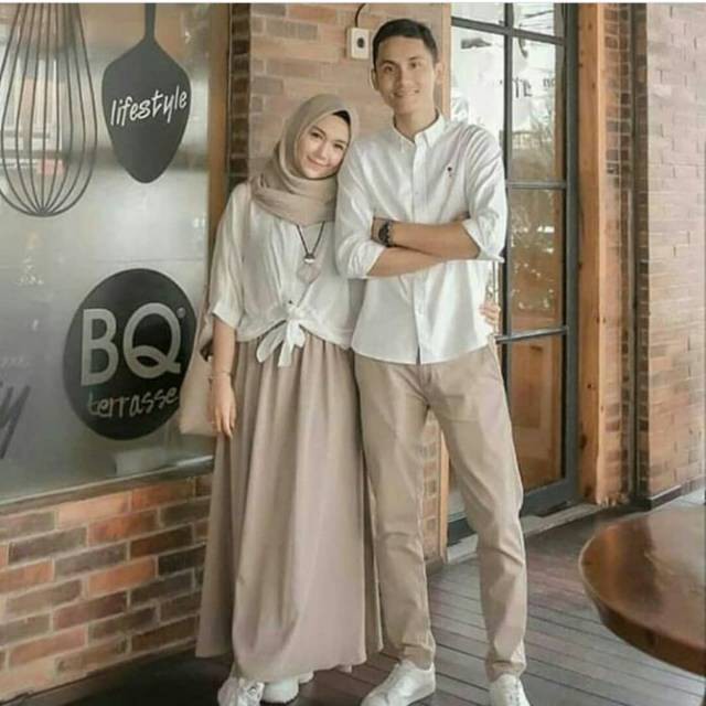 COUPLE GAMIS - BAHAN MOSCREPE PREMIUM