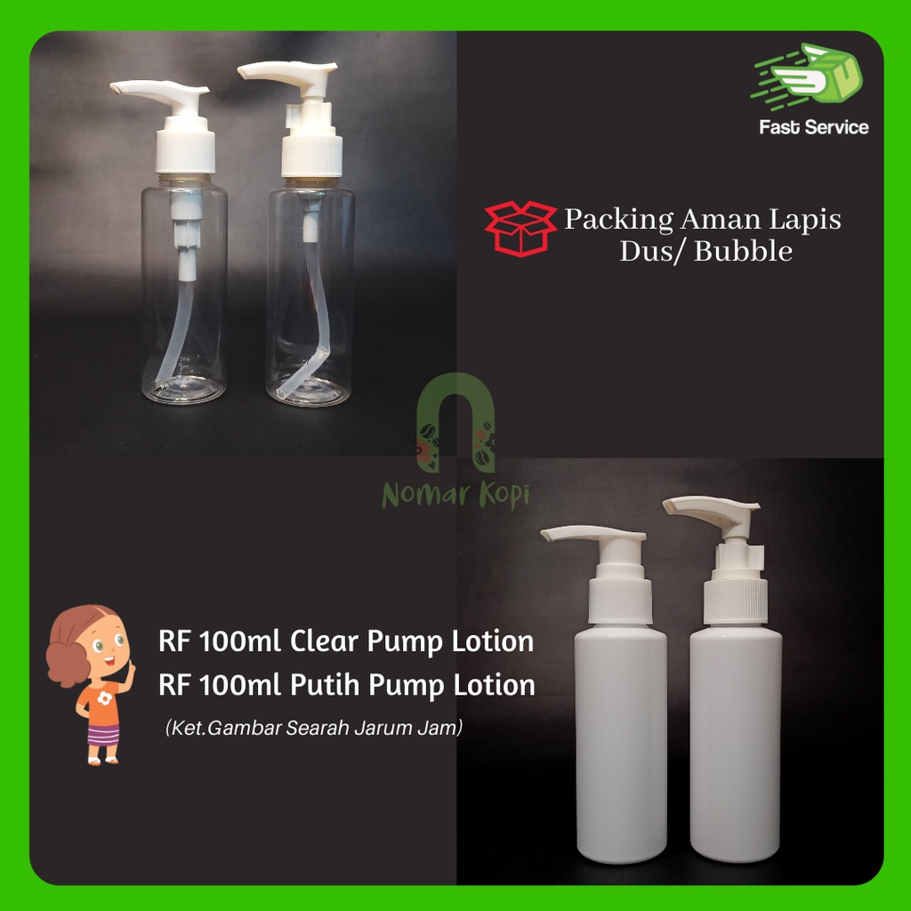 Botol 100ml RF Clear Pump Lotion