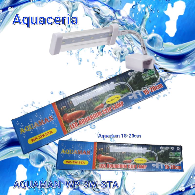 LAMPU JEPIT AQUARIUM AQUAMAN 3W STA