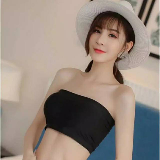 [✅COD] Bandeau Bra Strapless BH Tanpa Tali Polos Import Murah