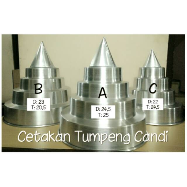 (CANDI) Cetakan TUMPENG CANDI bahan Aluminium Berkualitas