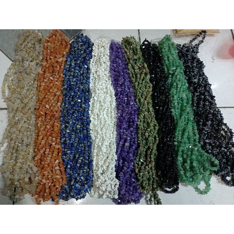 Batu kerikil pecah tidak beraturan / manik batu alam kecil ( 2/3 )