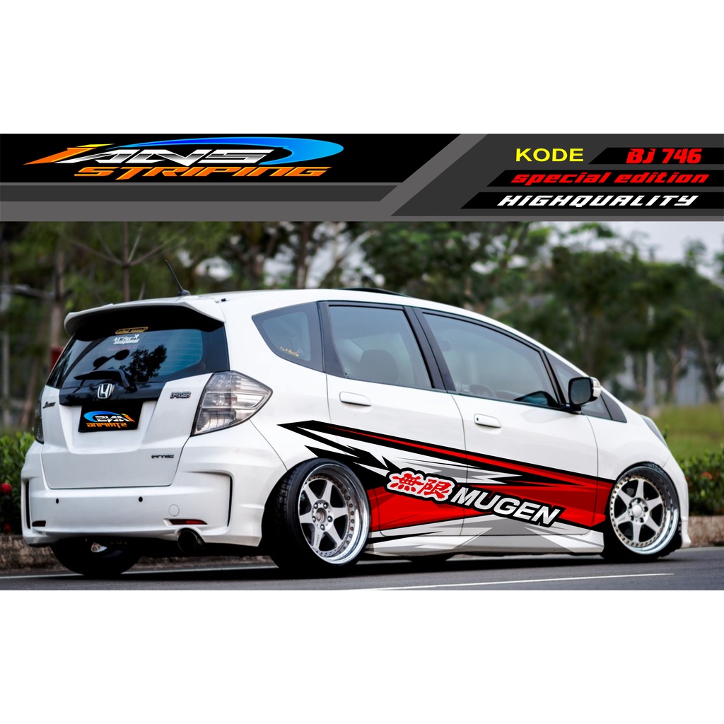 STICKER VARIASI MOBIL HONDA BRIO AGYA JAZZ AVANZA YARIS / DECAL STICKER MOBIL JAZZ / STIKER MOBIL