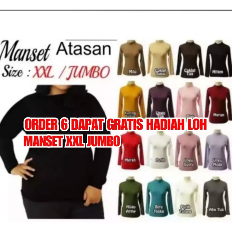 Baju Manset Spandek Jumbo XXL / Manset Daleman baju gamis / Manset Jumbo Spandek / Manset Baju XXL