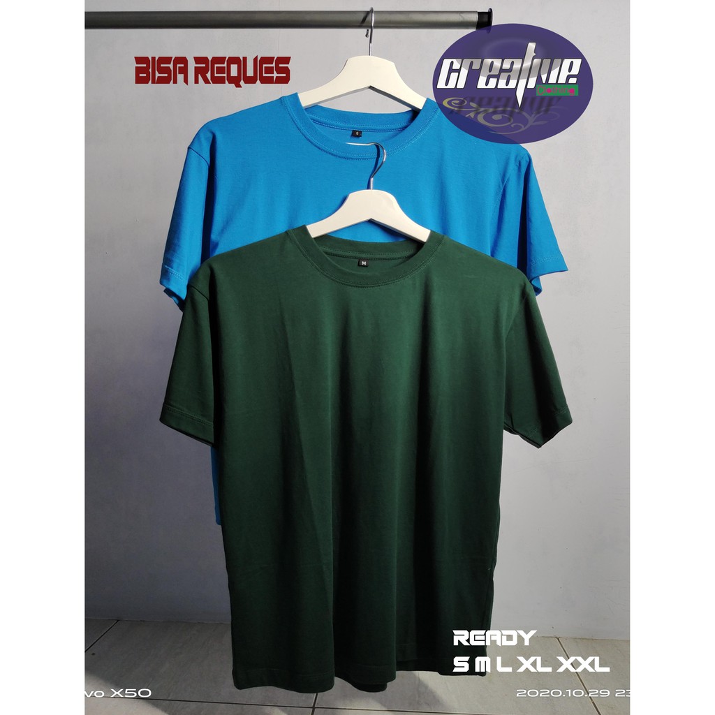 KAOS POLOS UKURAN JUMBO  COTTON COMBED 30S