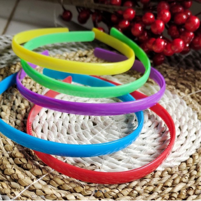 BANDO GEPENG 1CM SATUAN WARNA RANDOM/ BANDO POLOS 1CM/ BANDO PRIA WANITA