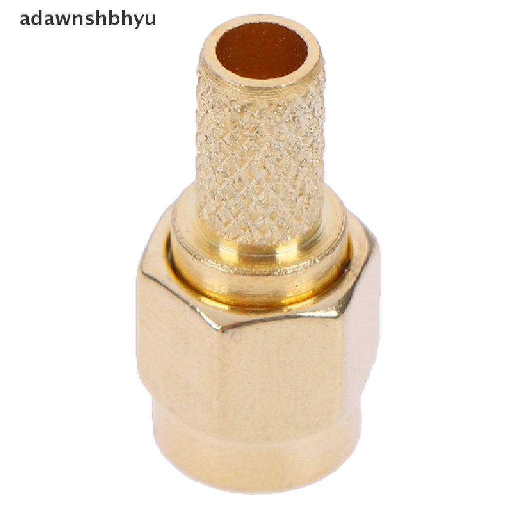 Adawnshbhyu 5pcs sma male plug rf coaxial connector crimp Untuk rg58 rg142 rg400 lmr195