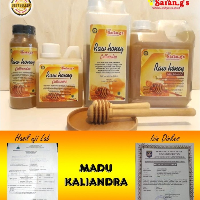 

201nhgg Raw Honey Kaliandra ||Madu Asli||Unprossed Honey 500Gr Ds201Fs