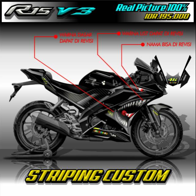STRIPING R15 V3 REALPICT BISA DESIGN SUKA-SUKA