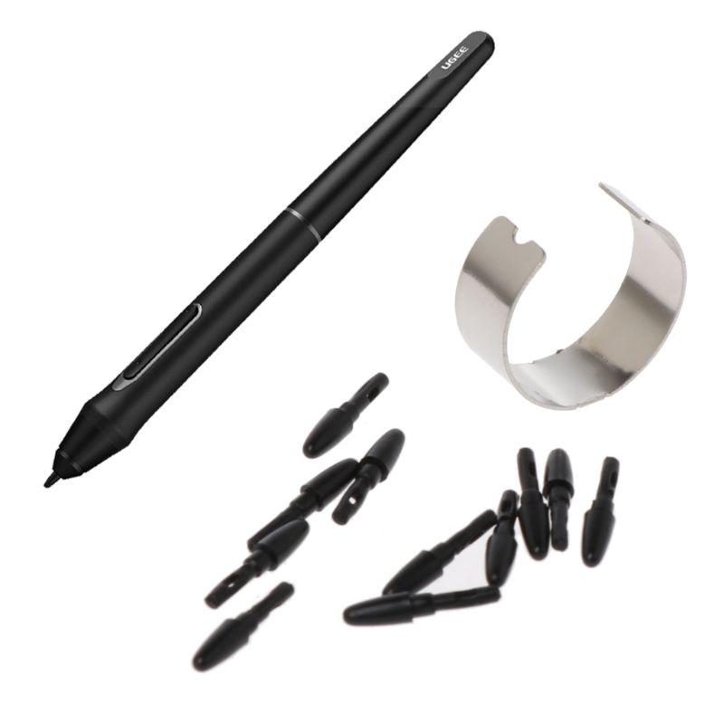 Cre Passive Graphic Drawing Pad Pen Nibs Untuk XP-Pen H640P VEIKK A30 A50 Tablet Stylus Digital Pen Tips, 10-Pack - Black