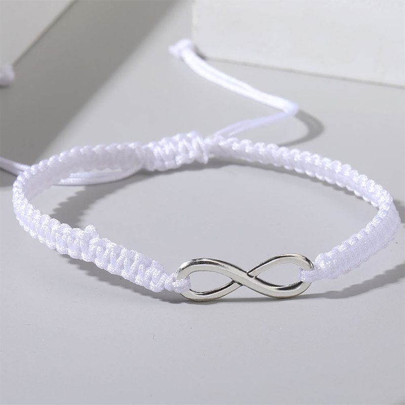 1pc Gelang Tali Handmade Desain 8 Infinity Untuk Pasangan -PD