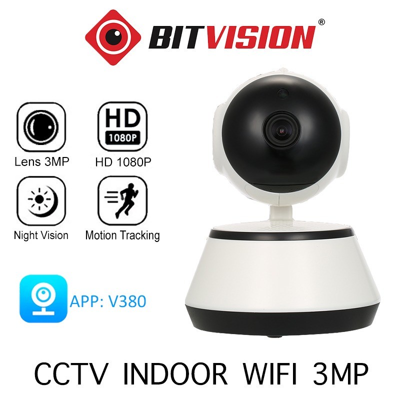 IP CAM CAMERA CCTV WIRELESS CCTV WIFI PORTABLE BABY CAM BITVISION V6